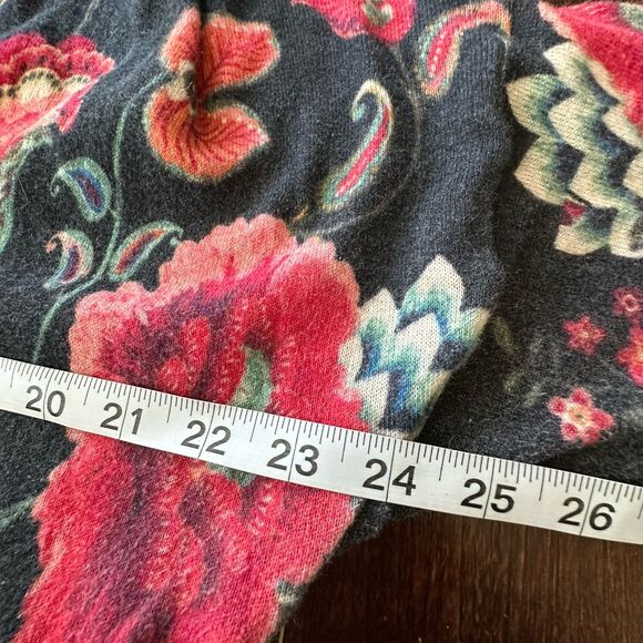 Johnny Was Floral Multicolor Patterned Long Sleeve Hooded Cardigan Sweater M - Picture 10 of 15